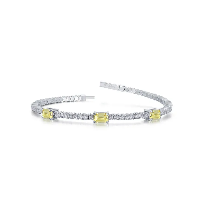 3.90 CTW Station Flexible Tennis Bracelet Lafonn Bracelets