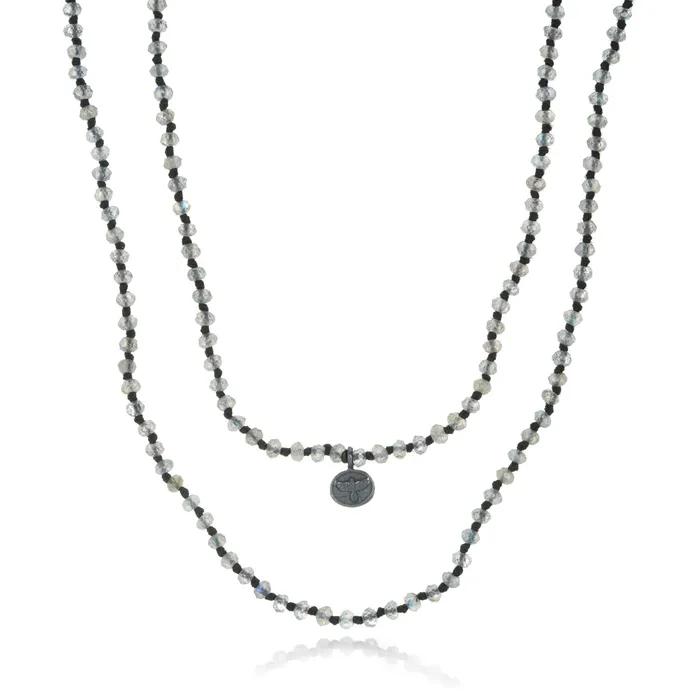 3mm Faceted Labradorite Rondelle Necklace - 40 Joseph Brooks Necklaces