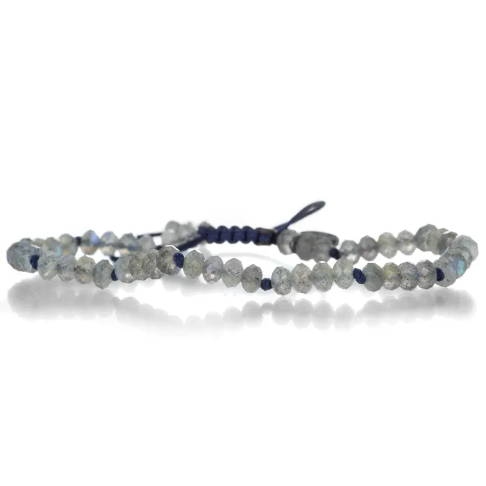 4mm Faceted Labradorite Rondelle Bracelet Joseph Brooks Bracelets