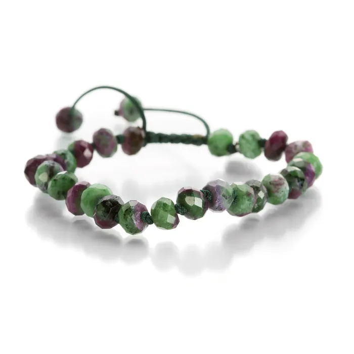 7mm Zoisite and Ruby Bead Bracelet Joseph Brooks Bracelets