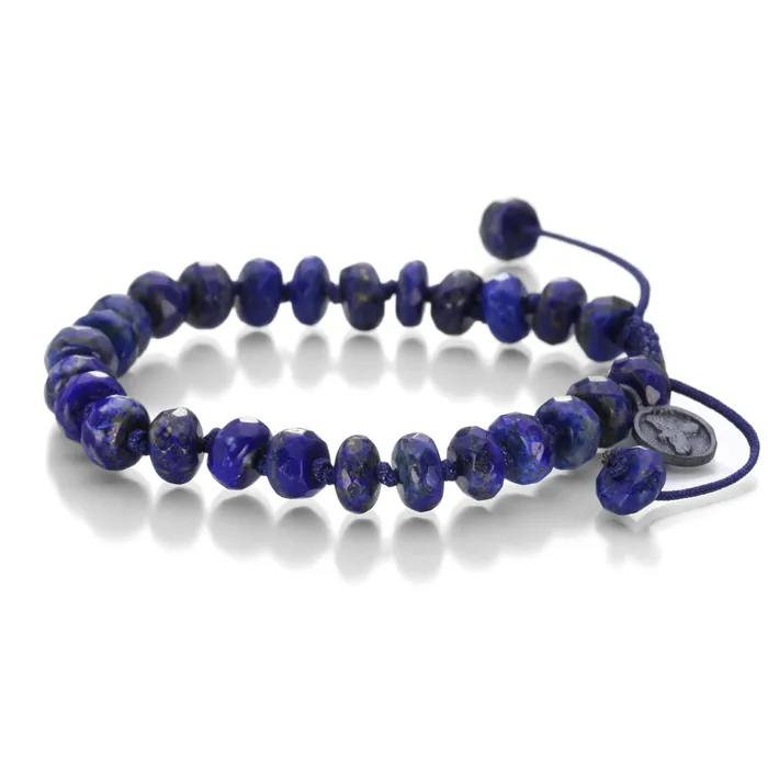 8mm Faceted Lapis Lazuli Breaded Bracelet Joseph Brooks Bracelets