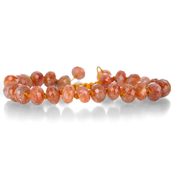 8mm Faceted Sunstone Rondelle Bracelet Joseph Brooks Bracelets