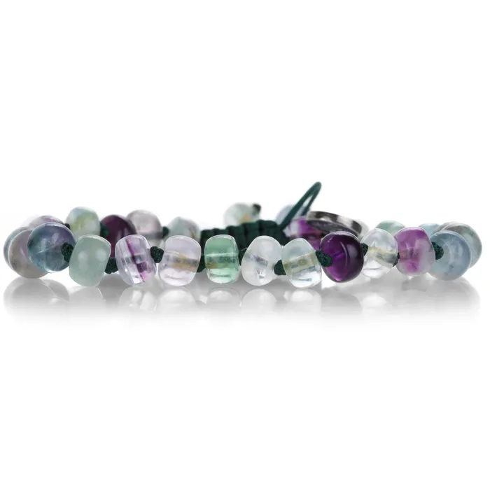 8mm Smooth Fluorite Rondelle Bracelet Joseph Brooks Bracelets