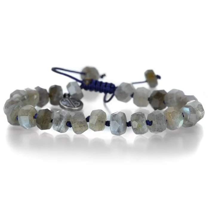 9mm Faceted Labradorite Rondelle Bracelet Joseph Brooks Bracelets