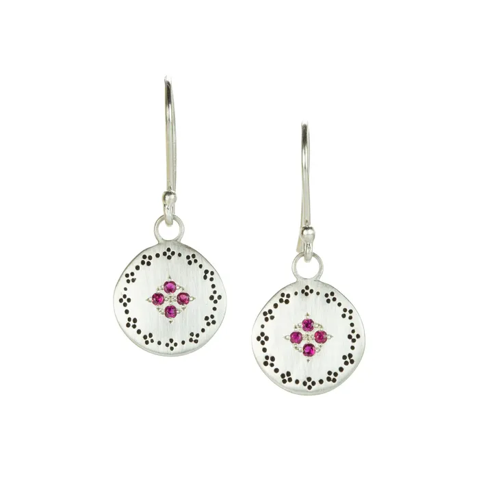 Adel Chefridi Earrings Ruby Four Star Nostalgia Earrings