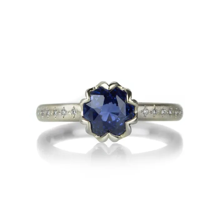 Adel Chefridi Rings Sapphire Honeycomb Ring