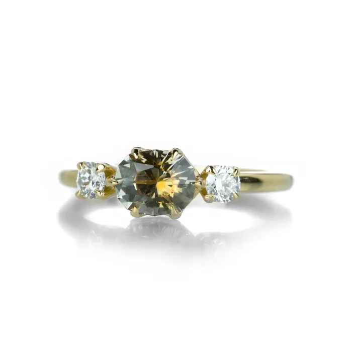 Alexis Kletjian Rings Gray Gold Sapphire Juno Ring