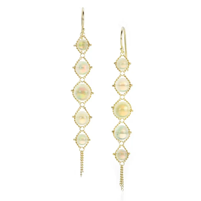 Amali Earrings Opal Graduated Textile Earrings