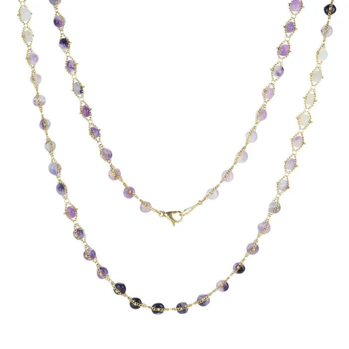 Amali Necklaces Amethyst Woven Necklace