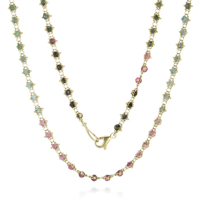 Amali Necklaces Multicolored Tourmaline Textile Necklace