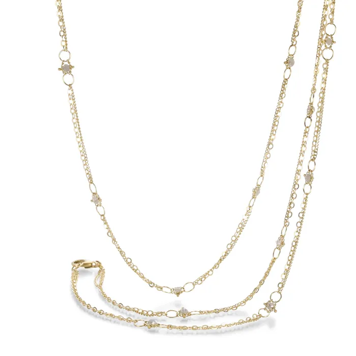 Amali Silver Diamond Whisper Chain Necklace Necklaces