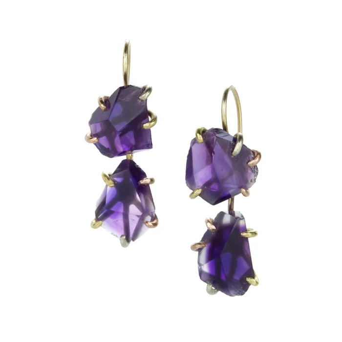 Amethyst Day to Night Earrings Variance Earrings