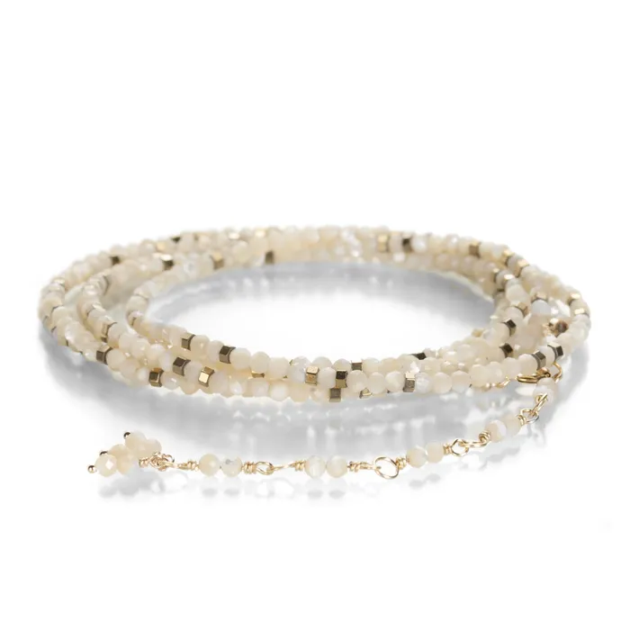 Anne Sportun Bracelets Almond Mother of Pearl Confetti Wrap Bracelet