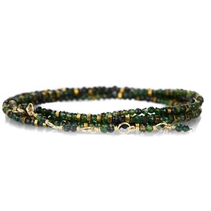 Anne Sportun Bracelets Green Tourmaline Confetti Wrap Bracelet 34