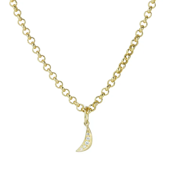 Anne Sportun Charm Necklaces Tiny Crescent Moon Charm (Charm Only)