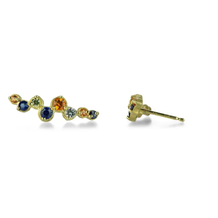 Anne Sportun Dancing Multicolored Sapphire Ear Climbers | Earrings