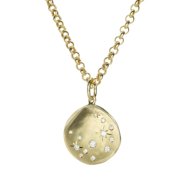 Anne Sportun Necklaces Luna Diamond Star Coin Pendant Necklace