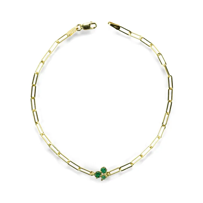 Anne Sportun Tiny Trio Emerald Festival Bracelet Bracelets