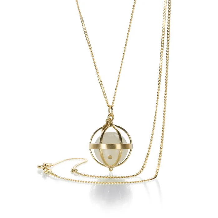 Anne Sportun White Moonstone Cage Necklace Necklaces