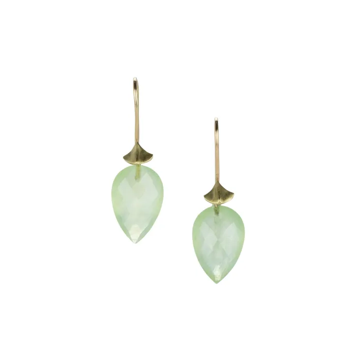 Annette Ferdinandsen 14k Large Prehnite Simple Bug Earrings Earrings