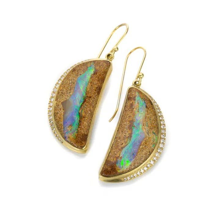 Annette Ferdinandsen Crescent Opal Earrings Earrings