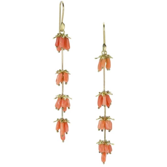 Annette Ferdinandsen Earrings Pink Coral Lavender Earrings