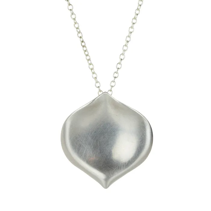 Annette Ferdinandsen Necklaces Large Silver Petal Pendant Necklace