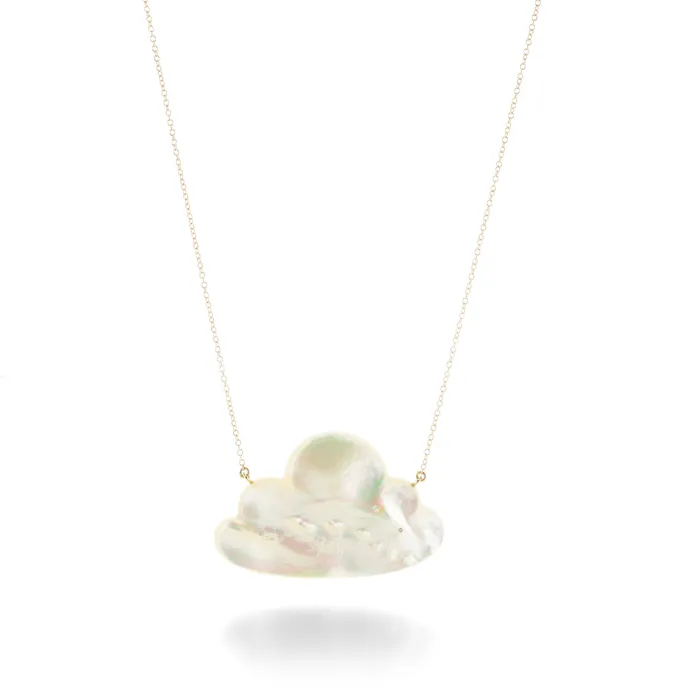 Annette Ferdinandsen Necklaces Mother of Pearl Cloud Pendant with Diamonds