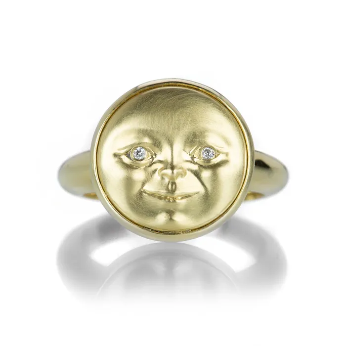 Anthony Lent Rings Small Moonface Ring