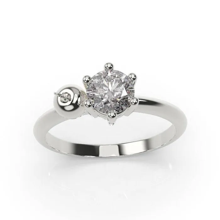 Apple Engagement Ring White Gold Teacher | MyUniqueRing Rings