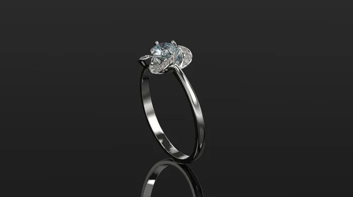 Aquamarine Engagement Ring White Gold Engagement Ring Aquamarine Ring Aquamarine Gold White Gold Aquamarine Ring | FL LLC Rings