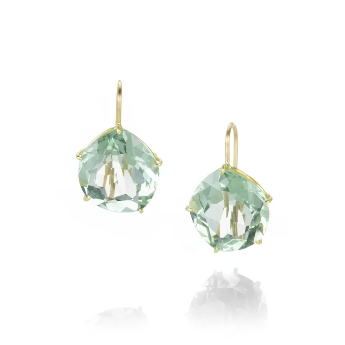 Asymmetrical Green Amethyst Petal Earrings Rosanne Pugliese Earrings