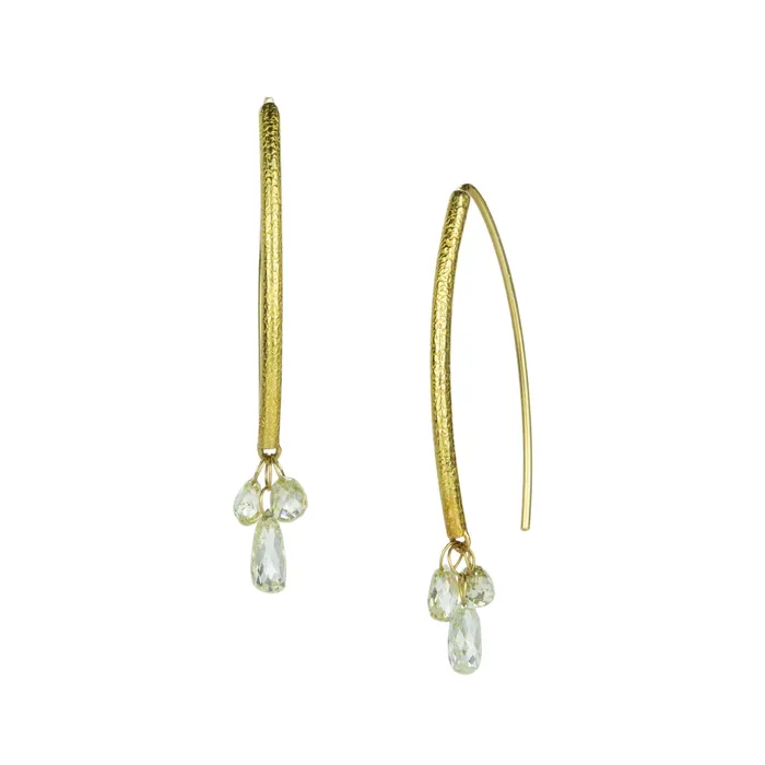 Barbara Heinrich 18k Lemon Diamond Briolette Drops Pre-Styled Sets