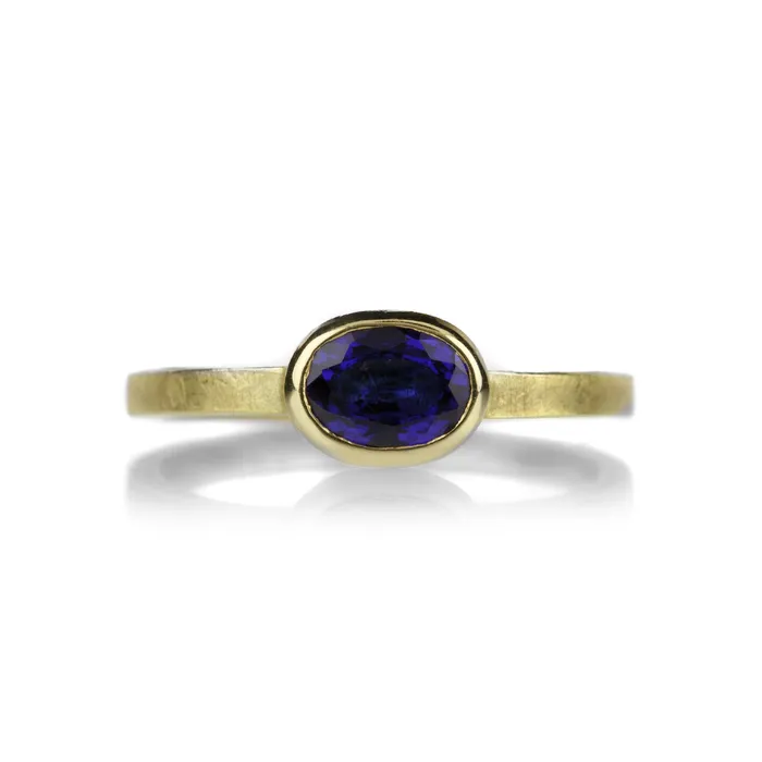 Barbara Heinrich 18k Oval Blue Sapphire Ring Rings