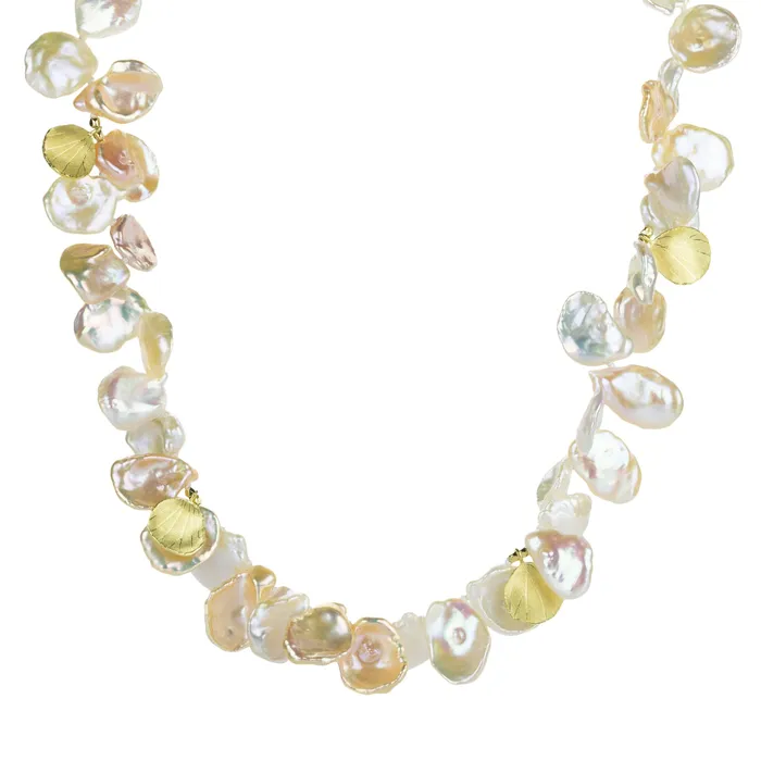 Barbara Heinrich Creamy Pink Keshi Pearl Necklace Necklaces