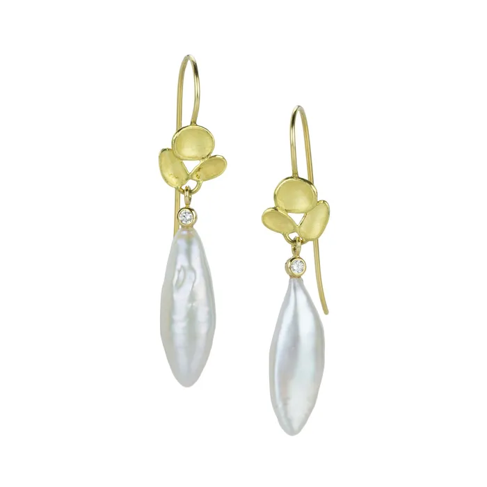 Barbara Heinrich Earrings American Mississippi Wing Pearl Earrings