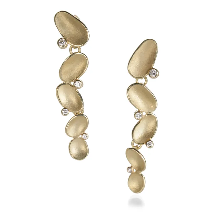 Barbara Heinrich Earrings Cascading Shell Drop Earrings