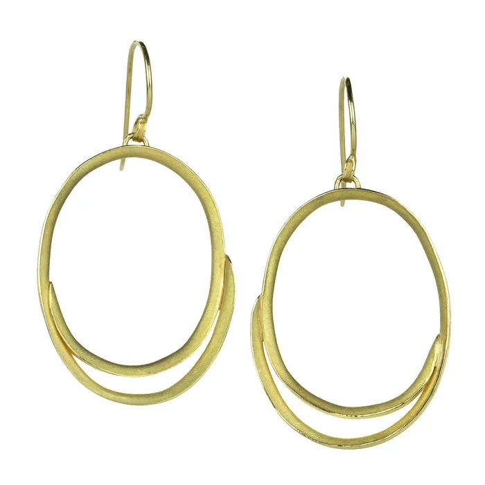 Barbara Heinrich Earrings Medium Oval Swirl Drop Earrings