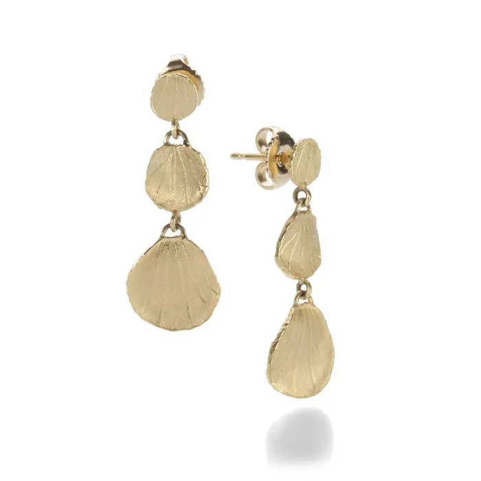 Barbara Heinrich Earrings Triple Petal Drop Earrings