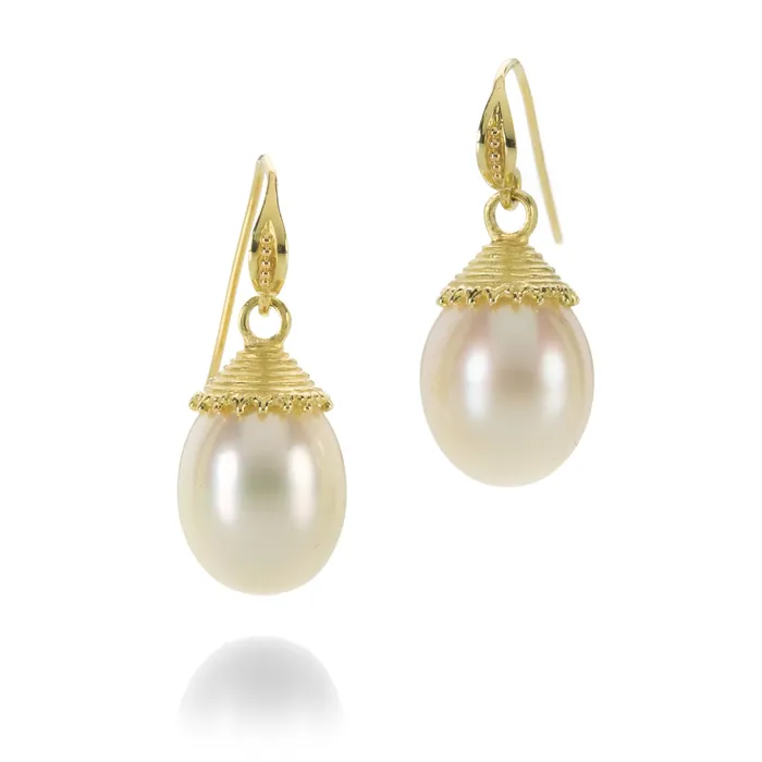 Barbara Heinrich Earrings White South Sea Pearl Earrings