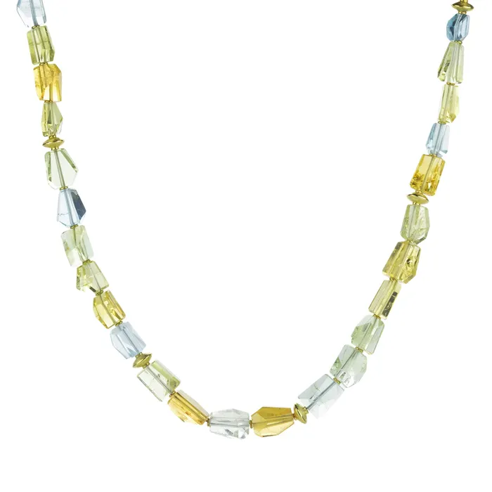 Barbara Heinrich Necklaces Beryl and Aquamarine Crystal Bead Necklace