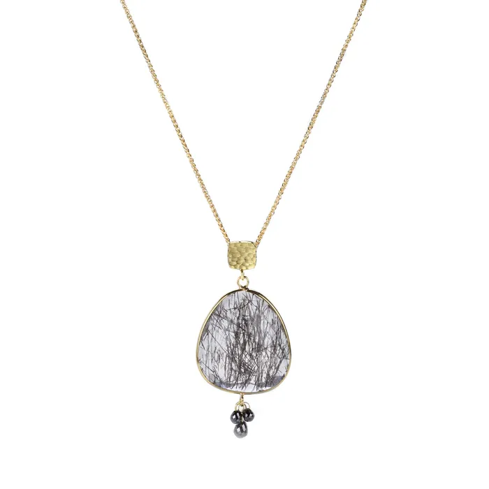 Barbara Heinrich Necklaces | Diamond and Tourmalated Quartz Necklace