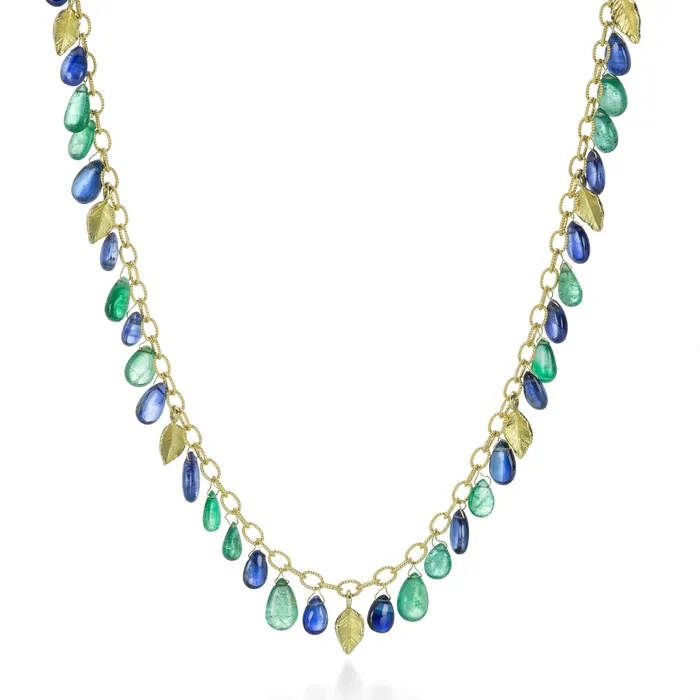 Barbara Heinrich Necklaces Emerald and Kyanite Necklace