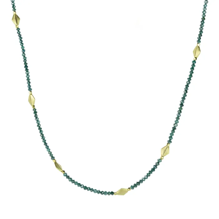 Barbara Heinrich Necklaces Faceted Blue Diamond Necklace