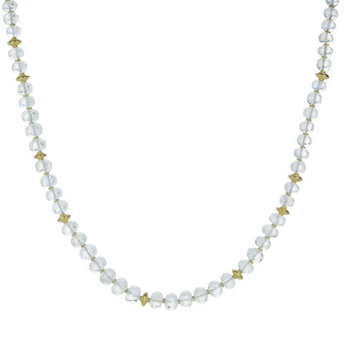 Barbara Heinrich Necklaces Faceted Moonstone Rondelle Bead Necklace