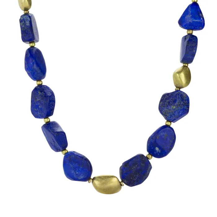 Barbara Heinrich Necklaces Large Lapis Nugget Bead Necklace