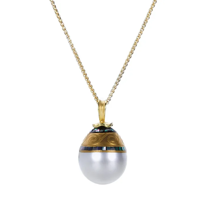 Barbara Heinrich Necklaces Light Gray Tahitian Pearl Pendant Necklace