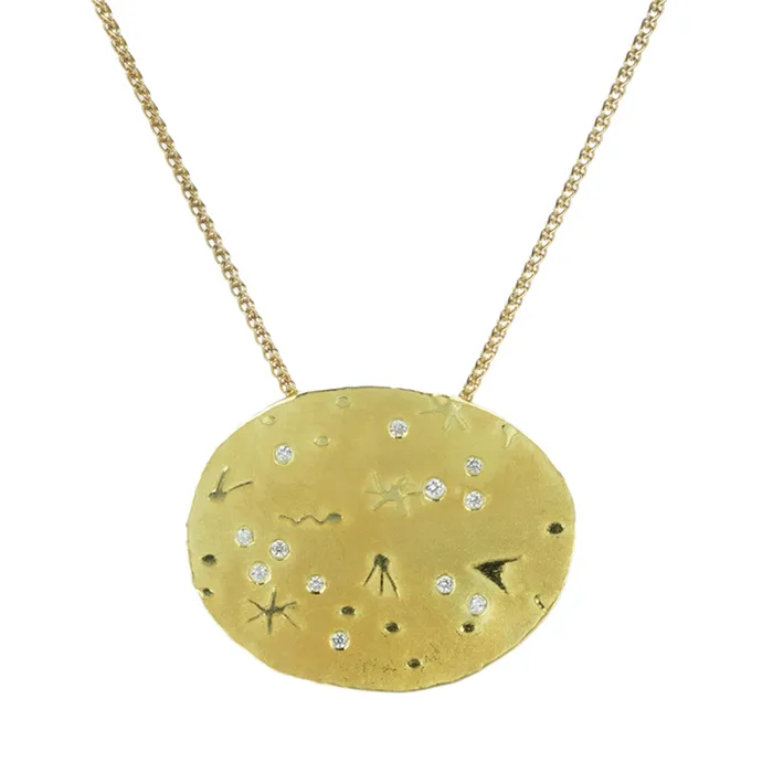 Barbara Heinrich Necklaces Oval Milky Way Pendant Necklace