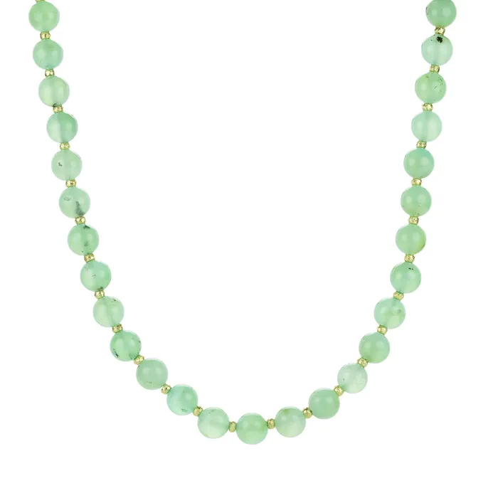 Barbara Heinrich Necklaces Round Chrysoprase Bead Necklace