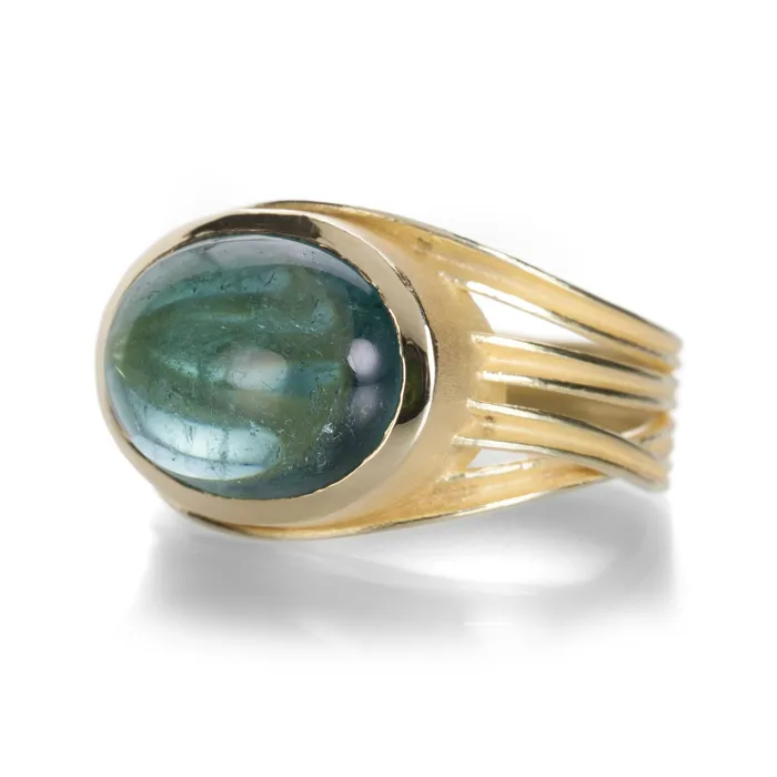 Barbara Heinrich Rings Blue Green Tourmaline Wrap Ring